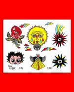 Traditional Flash Sheet with Sun, Rose, and Betty Boop