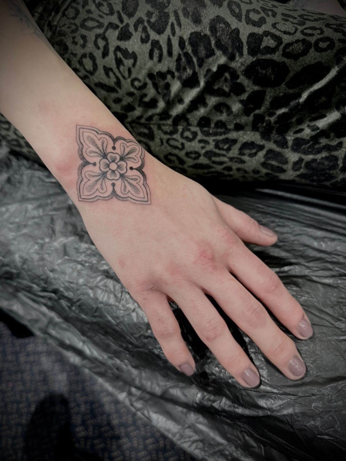 floral back tattoo