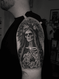 Floral Skeleton Figure