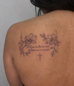 Floral Script Tattoo