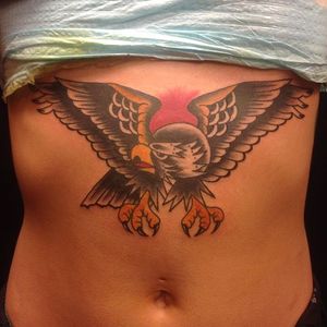 tastattoo do tattoo goods stop by anytime #eagle #sternum #eagle #traditional
