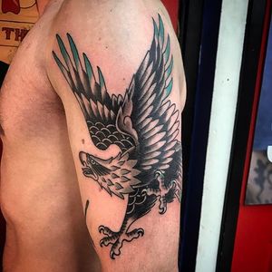 Tattoo by: Timothy Englisch #eagle #traditional #bird