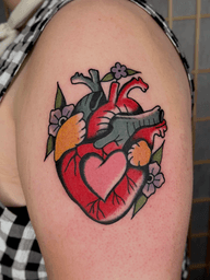 Floral Anatomical Heart