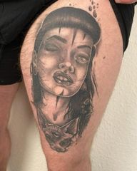 ABGEHEILT . @samu_sh95 . @Neo.Kuro.Tattoo @inkover @neotraditionaleurope @balmtattoogermany @pantheraink #neokuro #neo.kuro.tattoo #tattoo #tattoos #ink #tattooideas #inked #osnabrück #quakenbrück #cloppenburg #bremen #oldenburg #blackworkers #germantattooers #germantattooartist #femaleartist #germanartist #womanportrait #womanportraittattoo #legtattoo #cattattoo