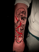 Skeleton with Snake Tattoo