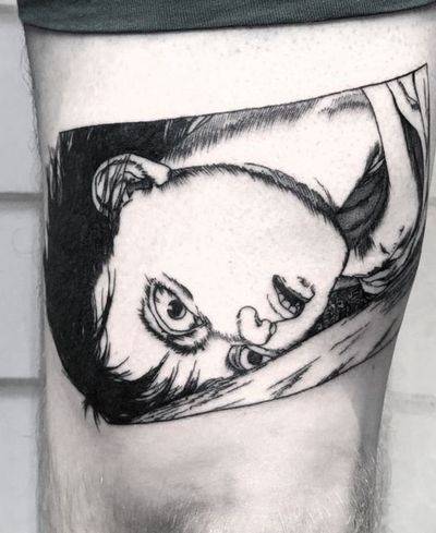 Incredible anime tattoo by Amandine Canata featuring iconic Akira motif. A must-have for any anime fan!
