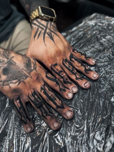 Tattoo work at Hustle Butter Tattoo Art Gallery