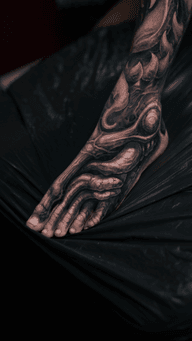 Abstract Foot Tattoo