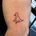 Get inked with this cool ignorant style duck motif by the talented artist Jonathan Glick. Stand out with this unique design!