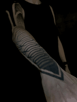 Abstract Wavy Blackwork Arm