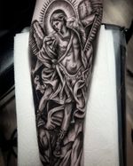 St michael angel 😇 #stmichaeltattoo #sandiegotattoos #tattoosandiego #tattooartistsandiego #angeltattoo