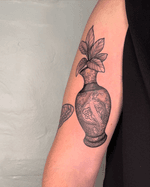 Vase and Snake Tattoo