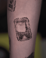Amsterdam Stamp Scene