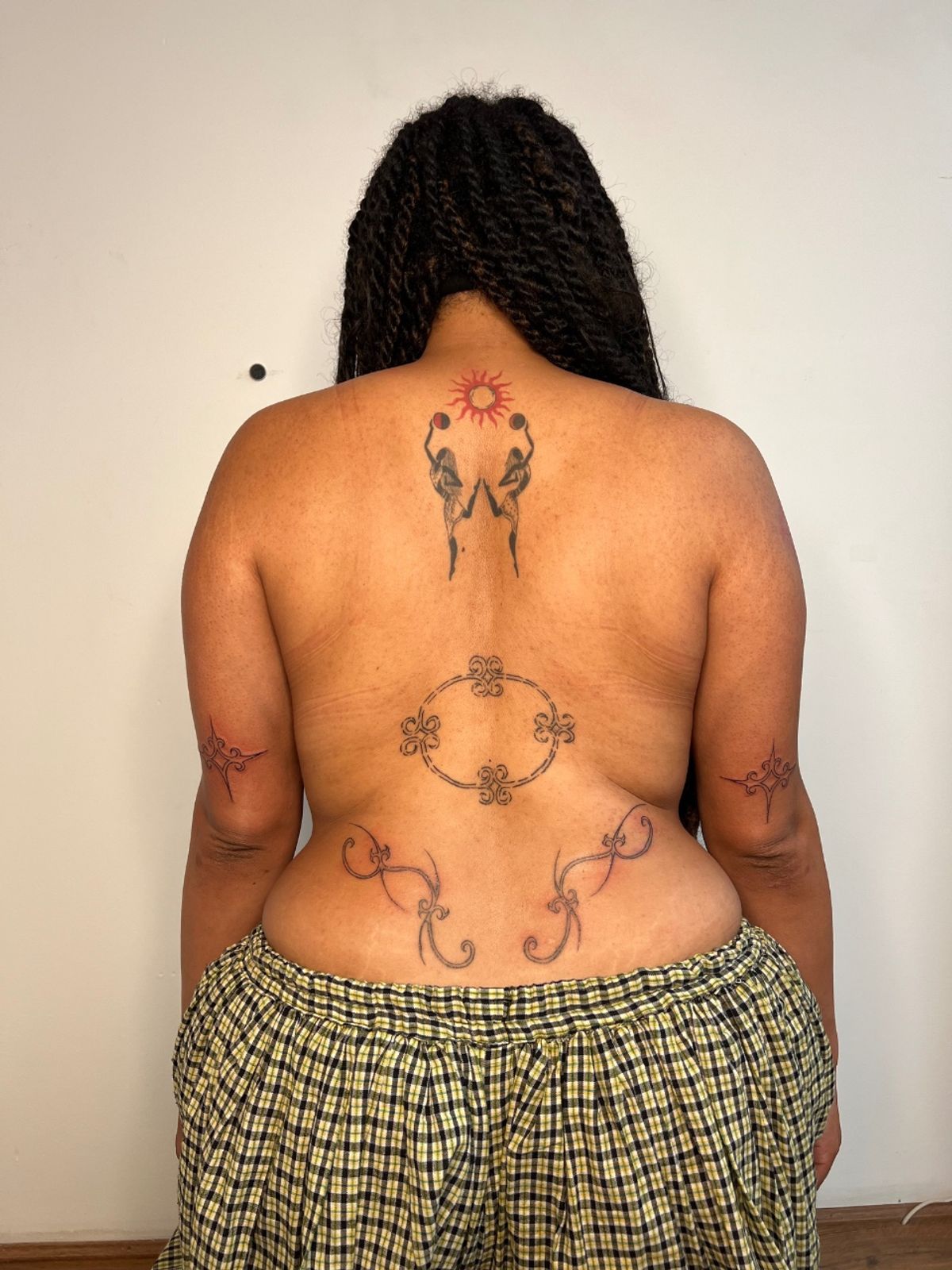 ornamental back tattoo