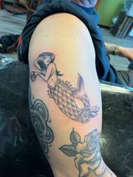 Traditional Mermaid Tattoo