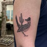 Roadrunner and Cactus Tattoo