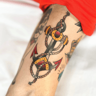 Anchor and Rope Tattoo