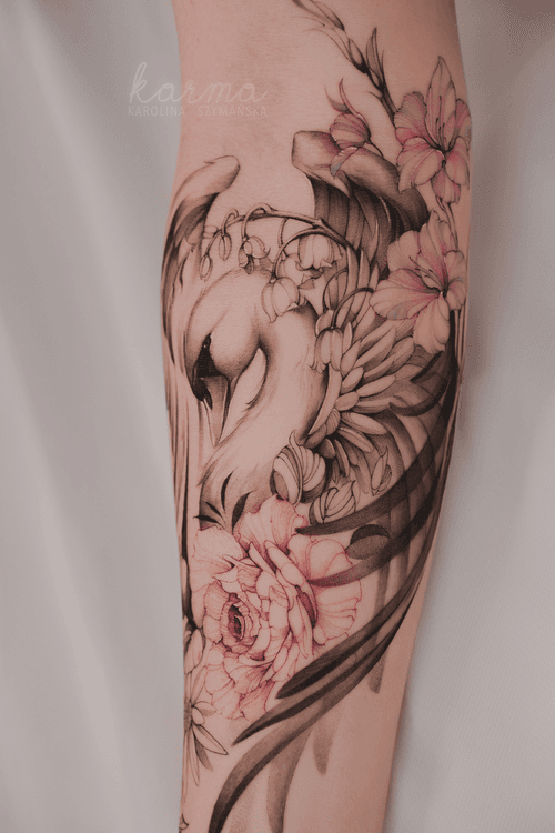 Swan and Floral
