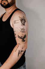 Classical Bust & Birds with Latin Inscription