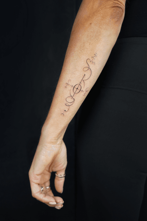 Abstract Forearm Tattoo