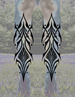 Symmetrical Neo-tribal Leg Motif