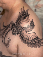Phoenix and Lotus Tattoo