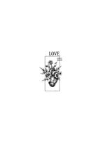 Heart and Flowers Illustration