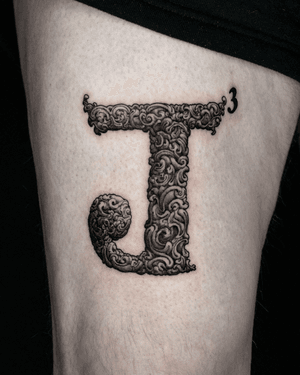 Bold lettering tattoo style