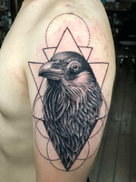 Geometric Raven Head