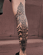 Ornamental Leg Tattoo