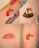 Anime Red Panda Sushi Tattoo