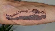 Skeleton Shadow Tattoo