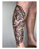 Prometheus: the sacred fire of progress He defied the gods to bring fire to humanity , a gift of reason, freedom, and thought. For awakening the mind, he was punished eternally, yet became a timeless symbol of rebellion and knowledge. Full leg wip 🇩🇪 BERLIN • 18/30 August @der_grimm_tattoo (books open Sept-Oct-Nov) 🇬🇧 LONDON • soon @sixtyink 🇮🇹 BASSANO • Sept/Oct (1slot left Oct) @sparkleytattoostudio 🇫🇷 PARIS • Oct, info soon 🇳🇱 AMSTERDAM • Nov, info soon Done in Berlin @der_grimm_tattoo Thanks Simon 📍Berlin based - @der_grimm_tattoo ᴇɴɢʀᴀᴠɪɴɢ ᴀɴᴅ ꜱᴛᴀɪɴᴇᴅ ɢʟᴀꜱꜱ ᴛᴀᴛᴛᴏᴏ . @blackclaw @dankubin @bishoprotary @eclipse.tattooink @engraverstattoos . #engravingtattoo #stainedglasstattoo #tattoo