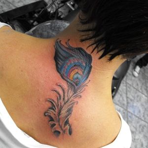 Feather by Jay #feather #girly #color #tattooheaven