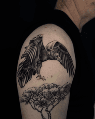Raven and Tree