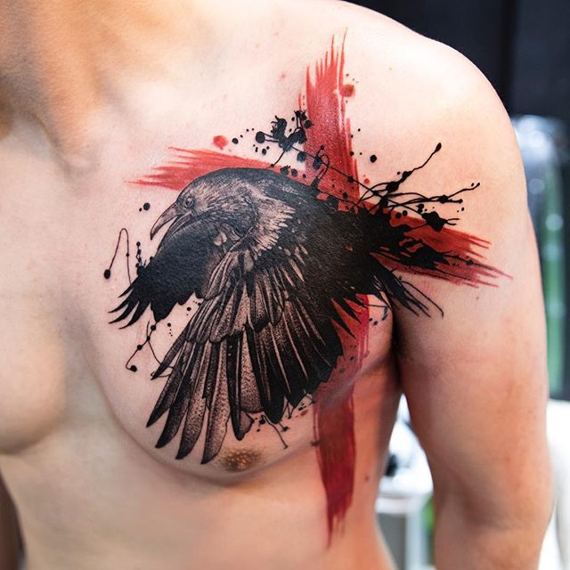 55 Artistic Raven Tattoo Designs