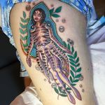 Finished this cuttlefish woman. #color #mermaid #brooklyntattoo #hudsonvalleytattoo #femaletattooer #ladytattooers