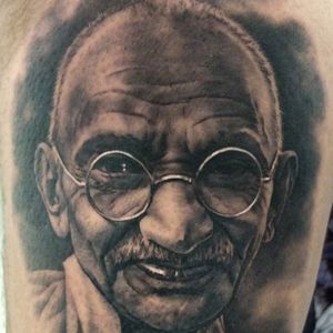 #portrait #blackandgrey #Gandhi