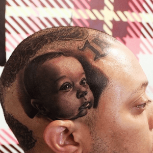 #portrait #blackandgrey #baby #head #realistic #Anatole