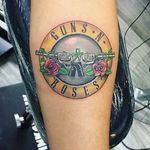 Guns N Roses done at Inkaholik Birdroad Miami. Artist Adrian Rodriguez. #Inkaholiktattoos #Inkaholiks #Inkaholik #InkaholikTheChurch #Miami #MiamiTattoos #BirdRd #gunsnroses #logo #music