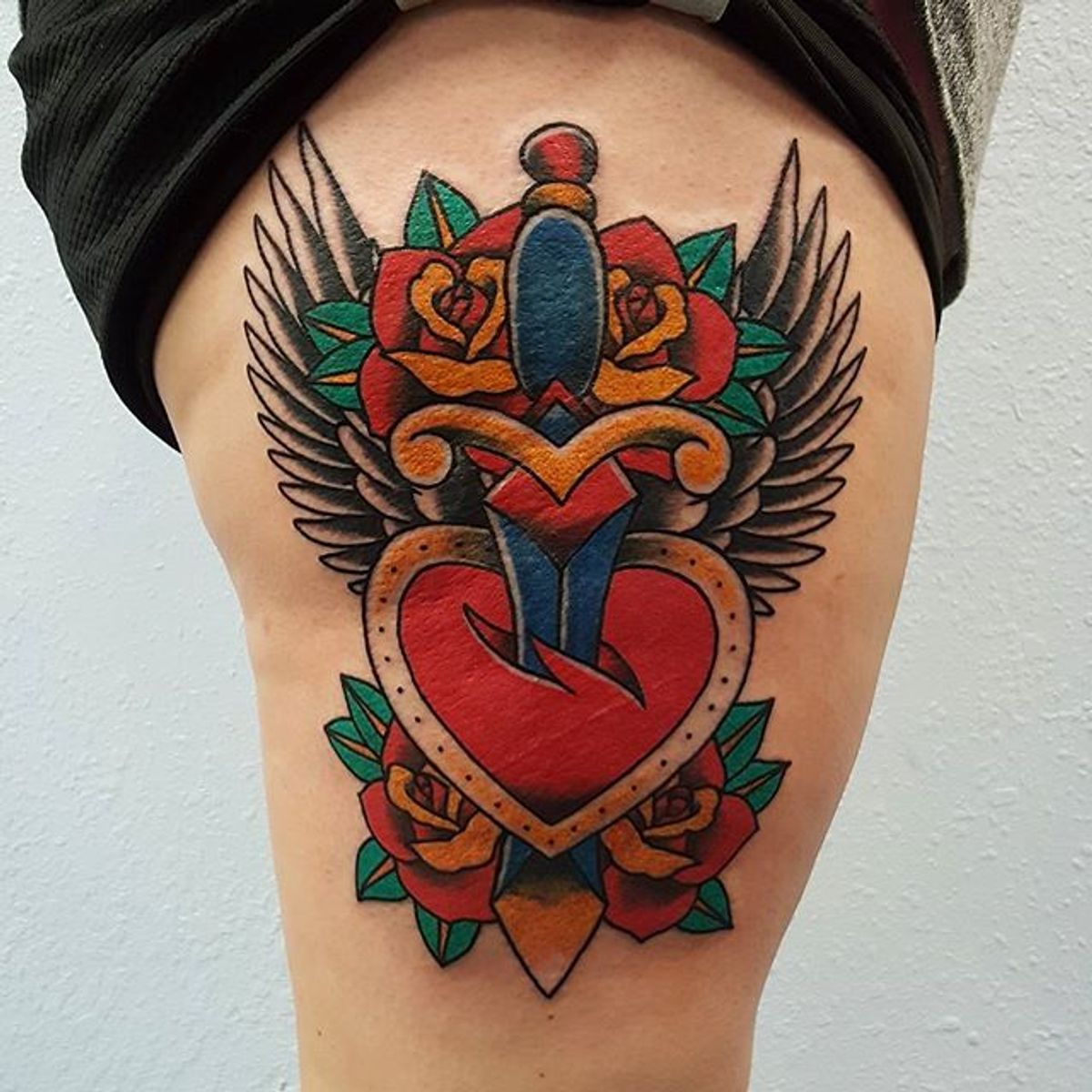 Tattoo uploaded by 71 Tattoo • Heart and dagger by Rabbit 71tattoo 