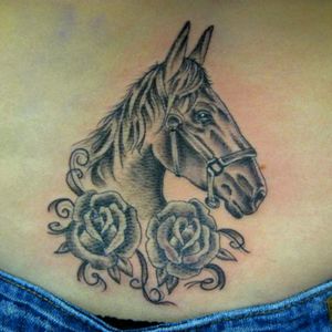 Horse #blackandgrey #horse #animal #linework #ny #tophattattoo