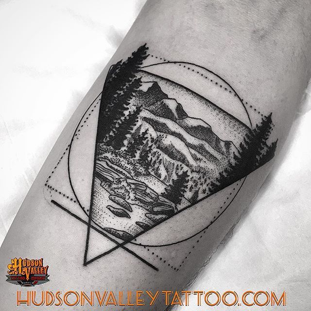 Mountain tattoo in 2023  Simple arm tattoos Tattoo designs men Mountain  tattoo