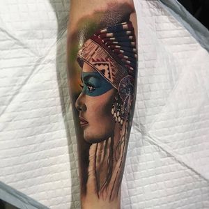 Done by Bob. 🏻️  #custommadeink #nativeamerican #profile 