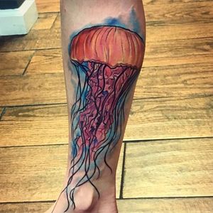 Jellyfish tattoo by Eric Cantu at our Coit location. #legacyartstattoo #legacyarts #skinartgallery #dallastattoo #texastattoo #dallastattooartist  #dallastattoos #texastattoos #dallas #jellyfish 