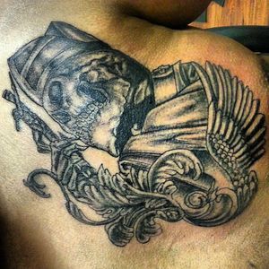 Tattoo by Jent #skull #blackandgrey #JentsTattooing