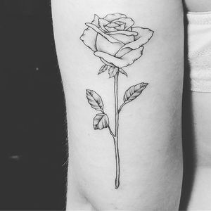Rose tattoo by Jing #rosetattoo #lightshadedrosetattoo