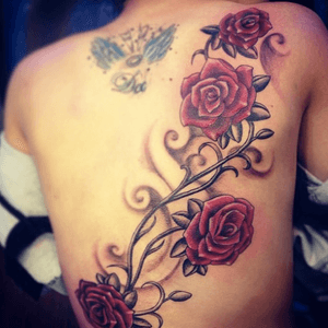 Tattoo by June Jung #nyckulture #rose #red #back #flower #ink #art #realistic #beauty