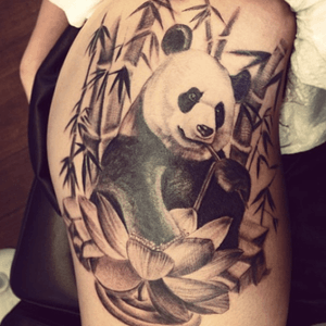 Tattoo by June Jung #nyckulture #panda #arm #art #color #animal #beauty