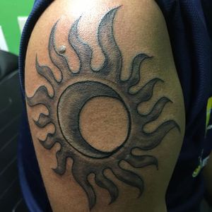 Sun by KEVIN AUDIOTAT RAMOS #aztlaink #sun #blackandgrey